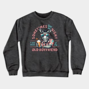 Funny Old Boyfriend Donkey Gift Crewneck Sweatshirt